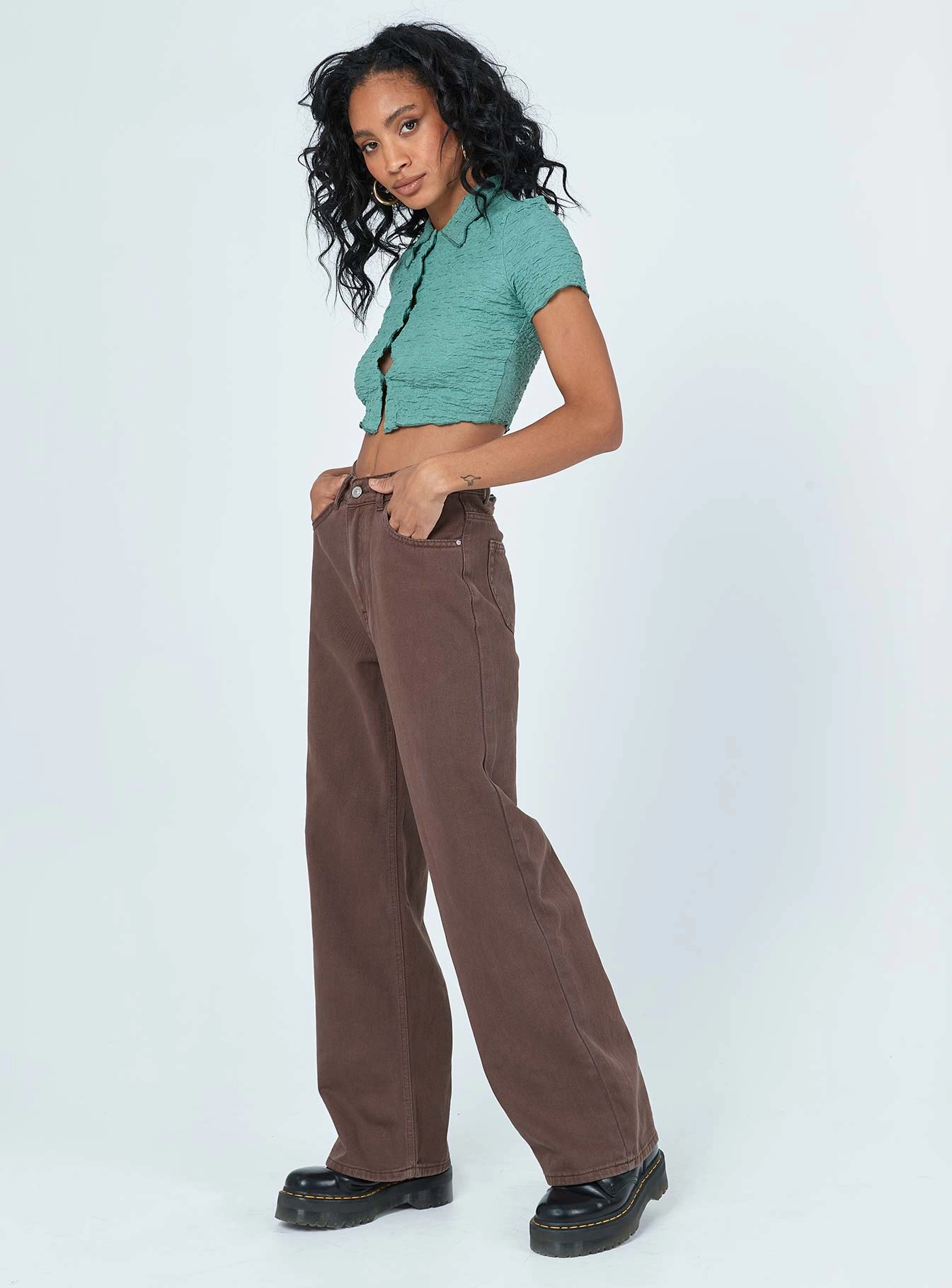 Denver Denim Jeans Brown Weekend Wear Low Rise Fit