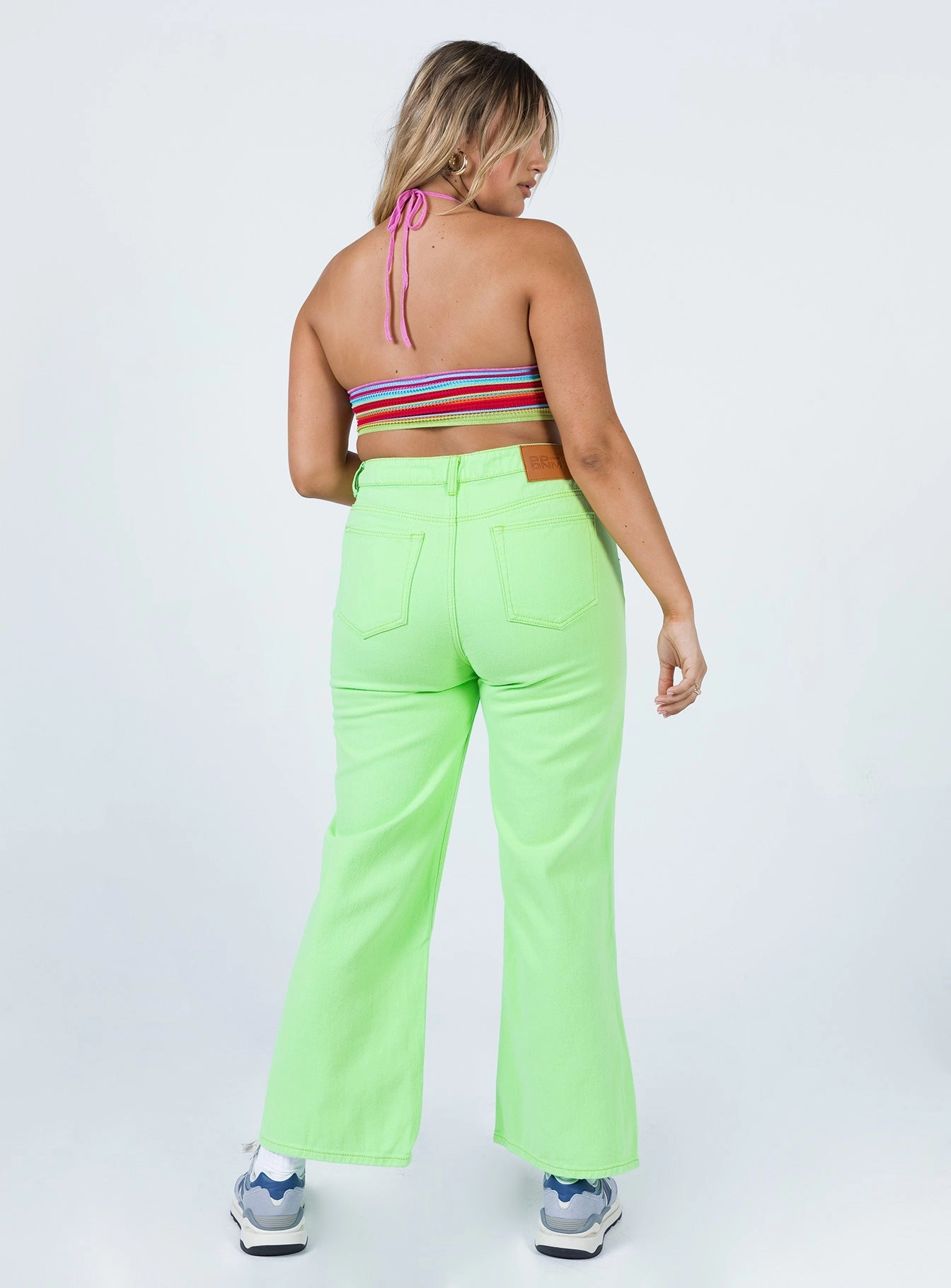 Smart Casual Neutral Active Friendly Denver Denim Jeans Lime Green