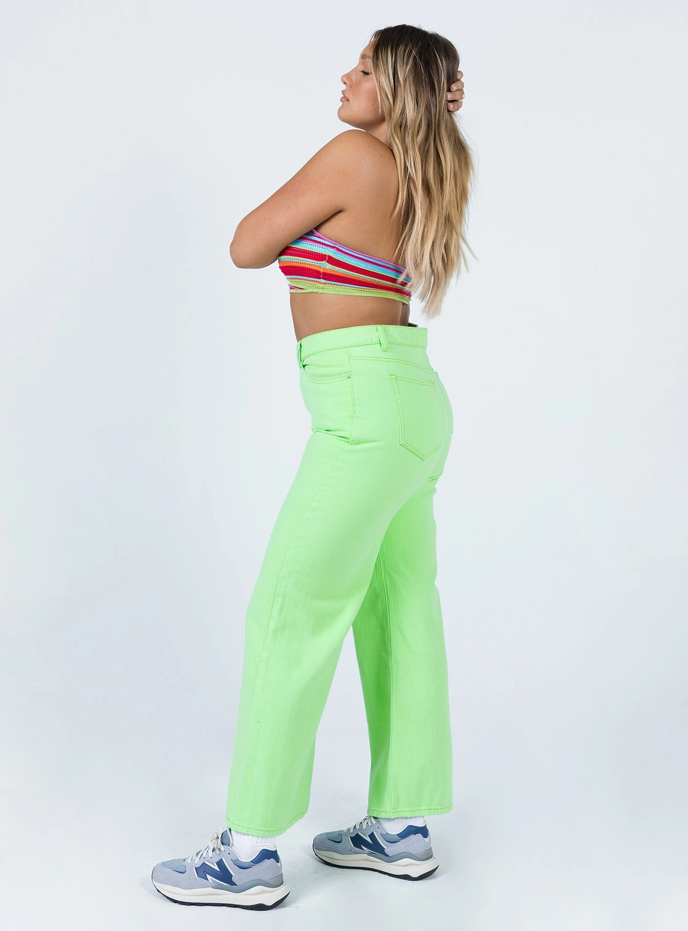 Everyday Eco Friendly Earthy All Fit Style Denver Denim Jeans Lime Green