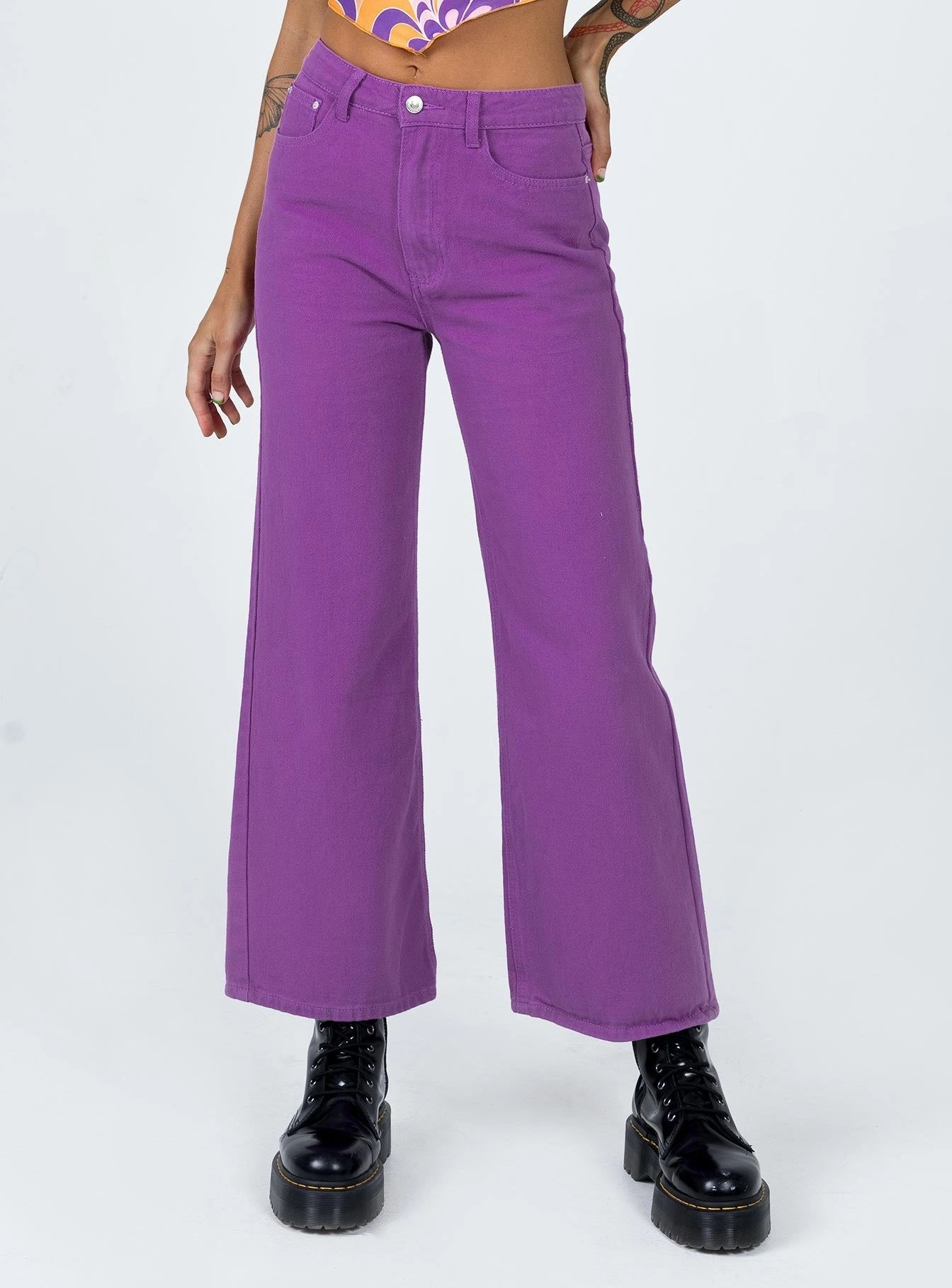 Weekend Style Modern Denver Denim Jeans Purple