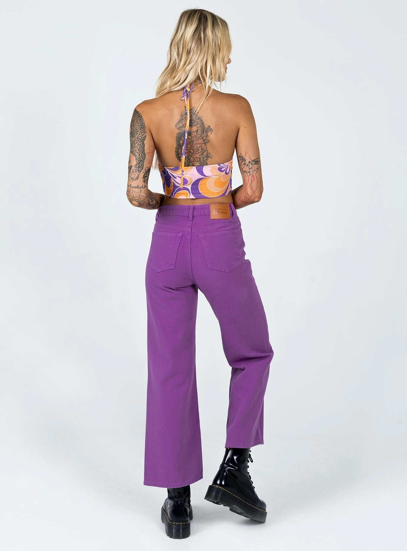 Denver Denim Jeans Purple Minimal Fading Layered Look