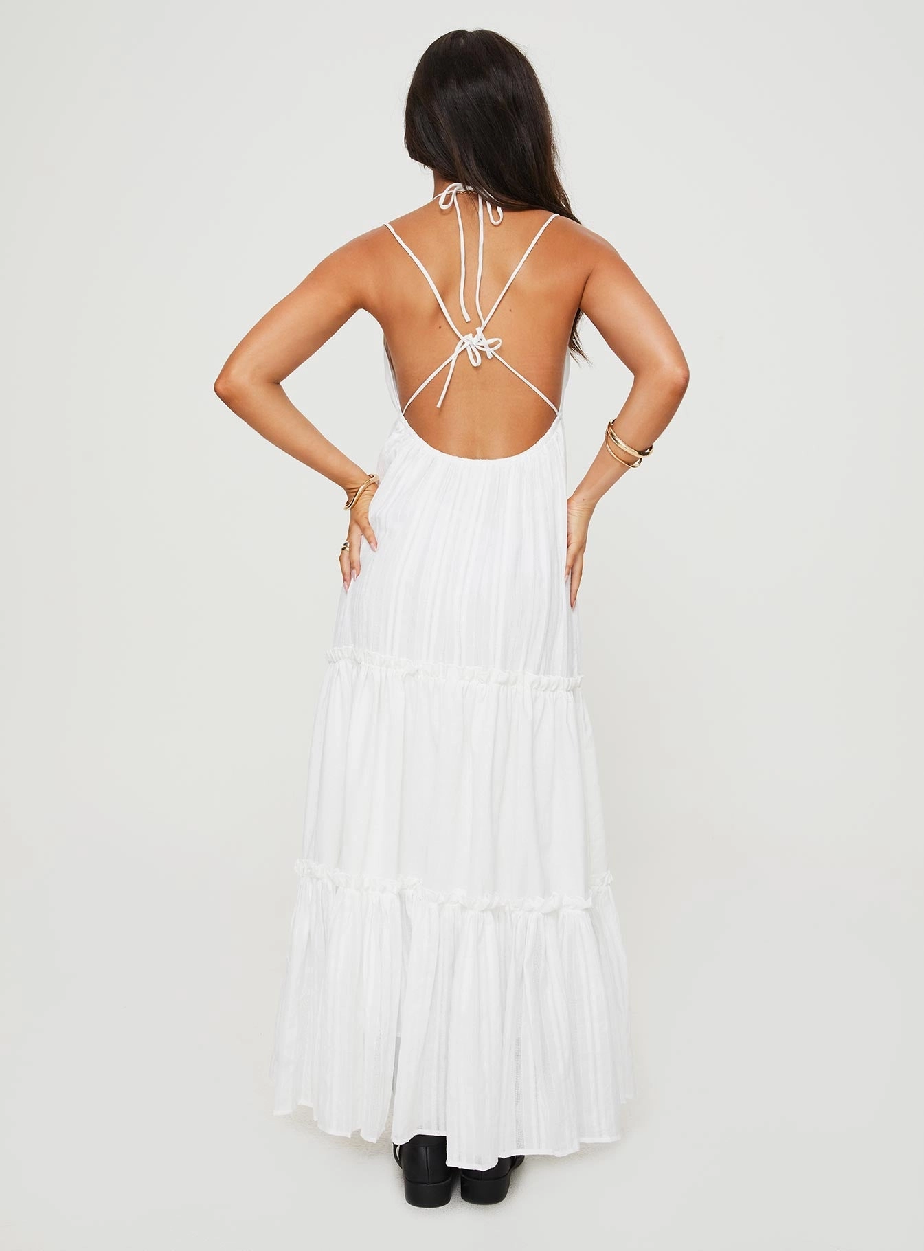 Desy Maxi Dress White Timeless Style