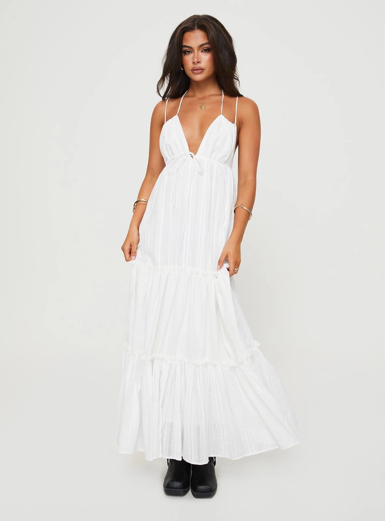 Desy Maxi Dress White Chic Energy