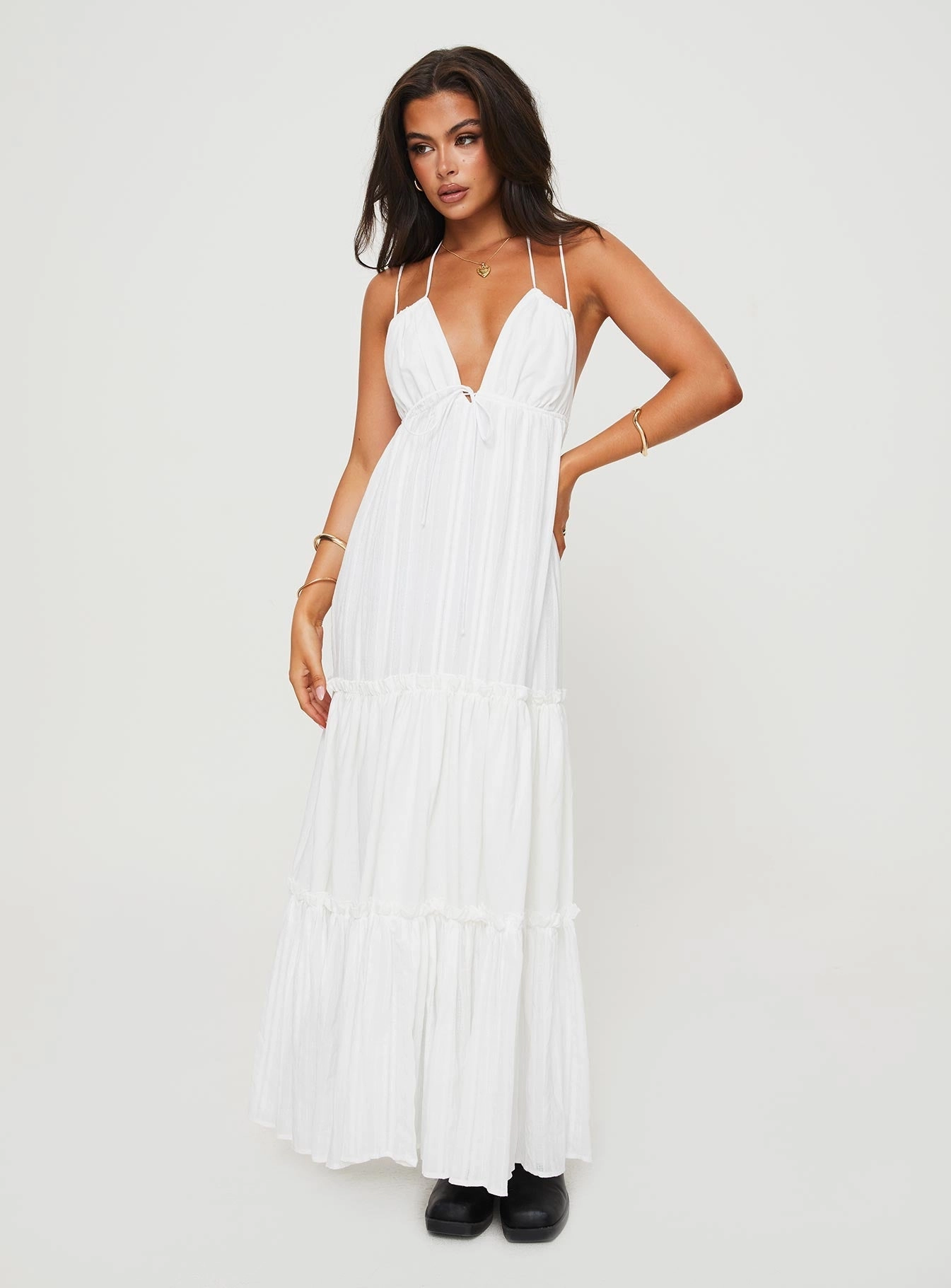 Ceremony Ready Desy Maxi Dress White
