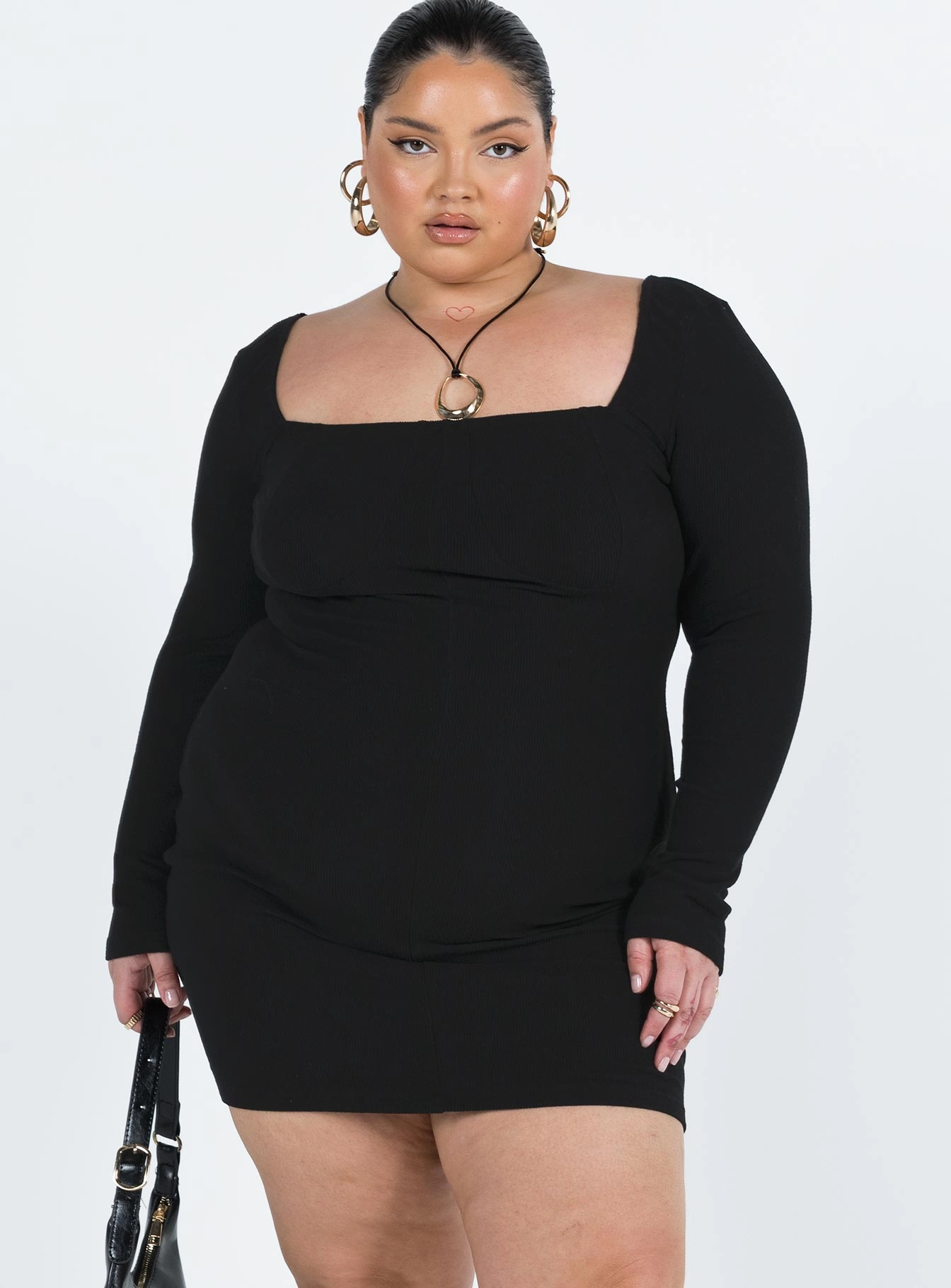 Evening Look Denielle Mini Dress Black Curve