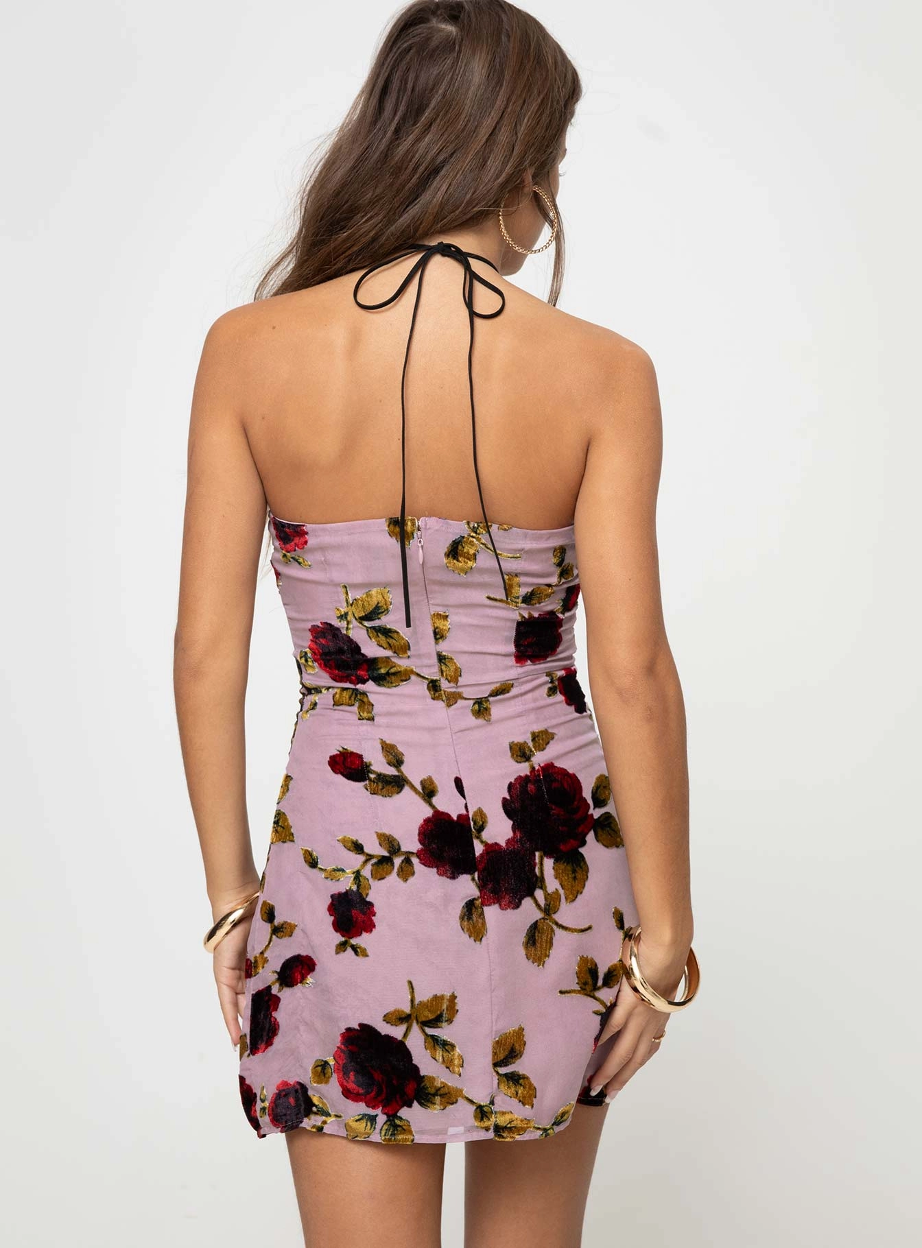 Devino Flower Strapless Mini Dress Pink Multi Relaxed work dress Crisp Silhouette
