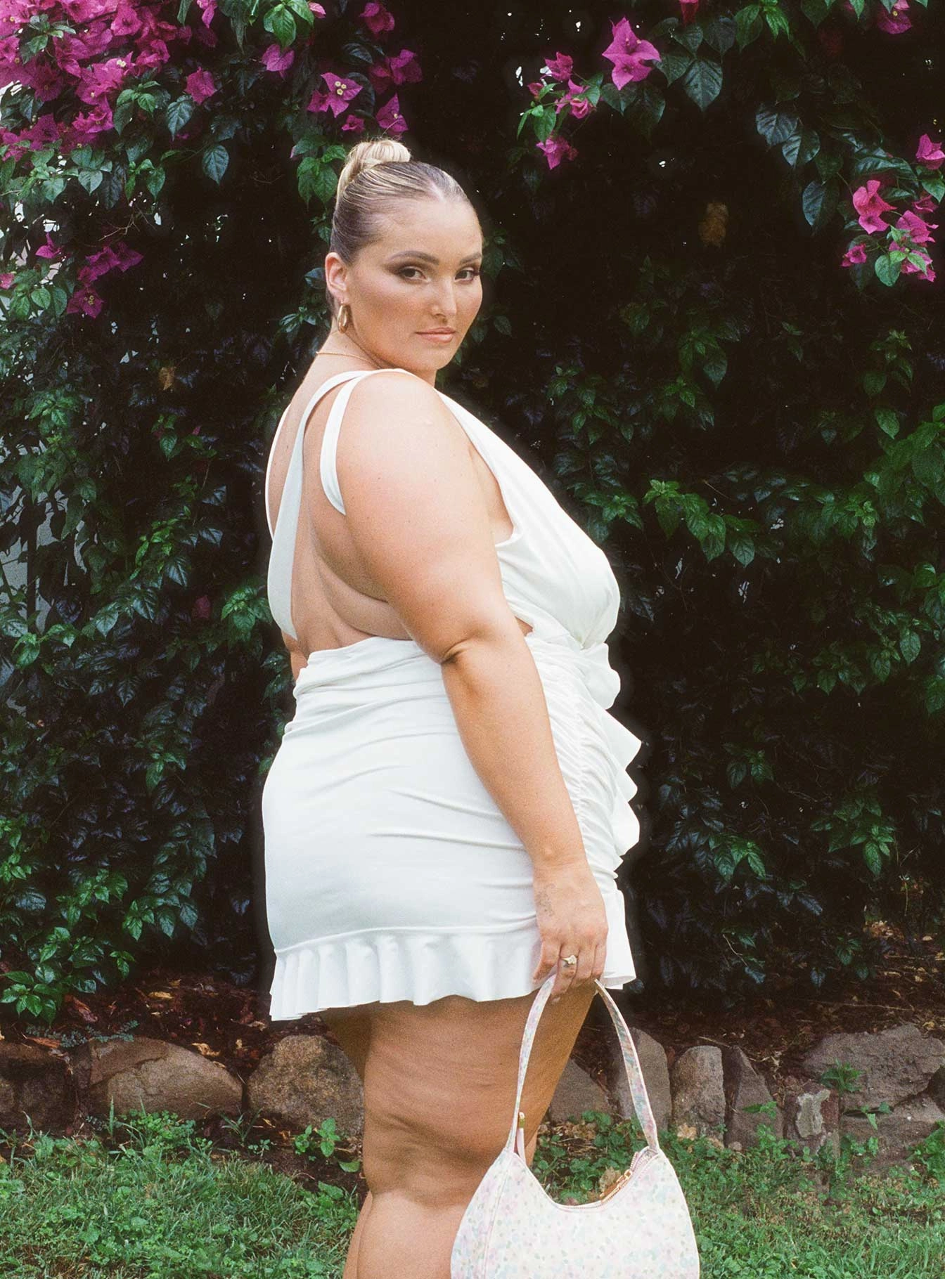 Devotion Mini Dress White Curve Elegant evening wear