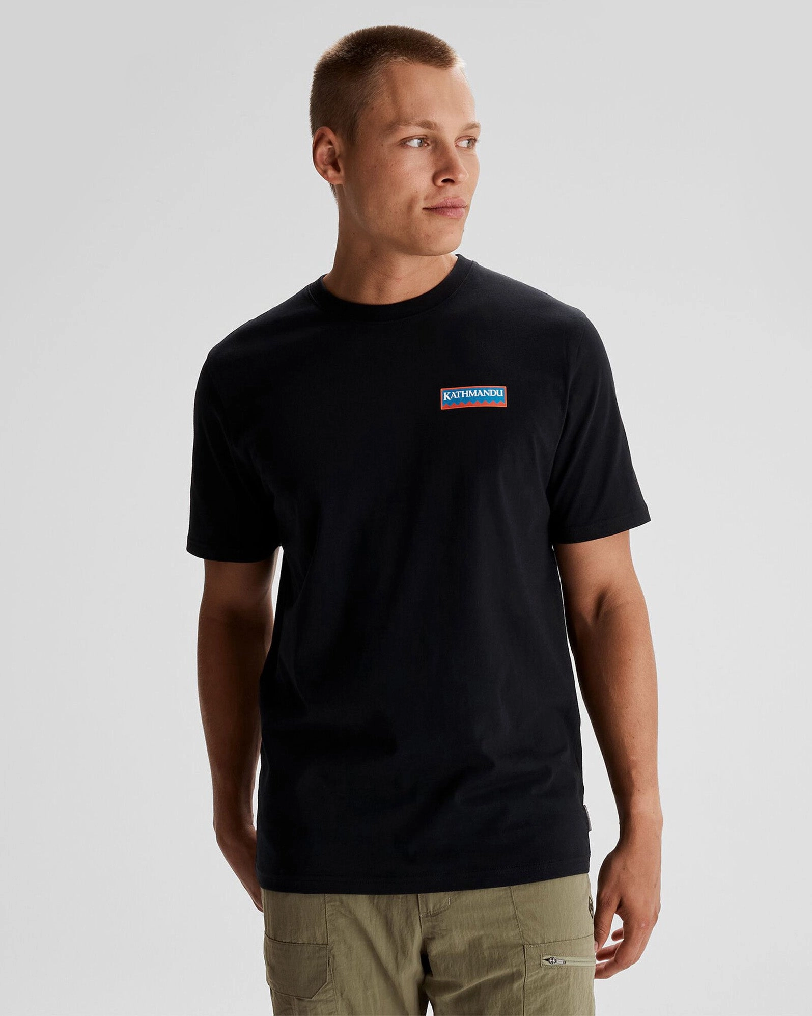 Men's Heritage Organic Cotton T-shirt - Black Easy Wear Look Moisture Wicking Fabric