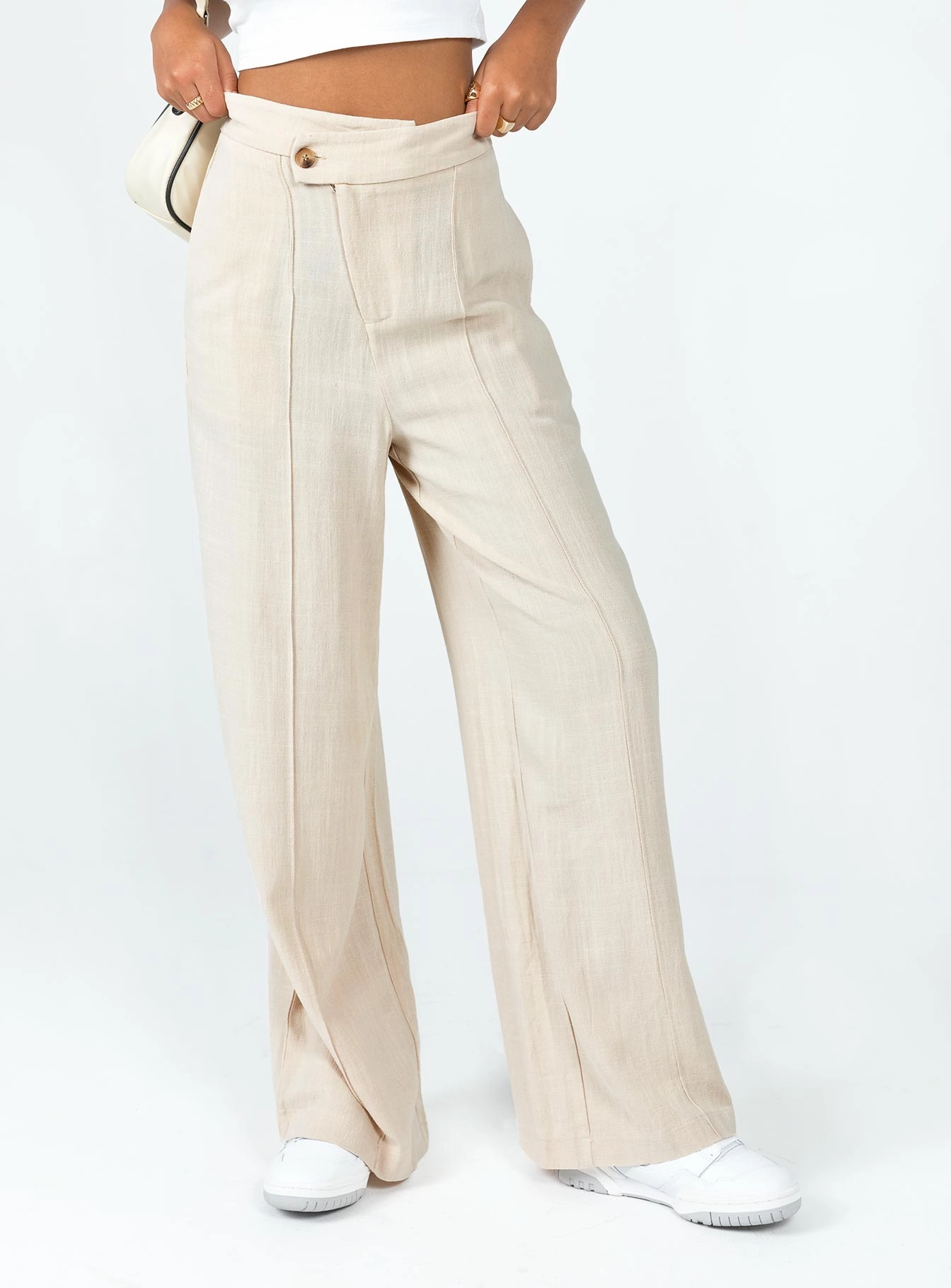 Cool Comfort Supportive Waistband Dina Pants Cream