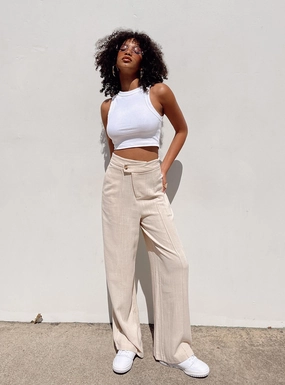 Clean Cut Reversible design Dina Pants Cream
