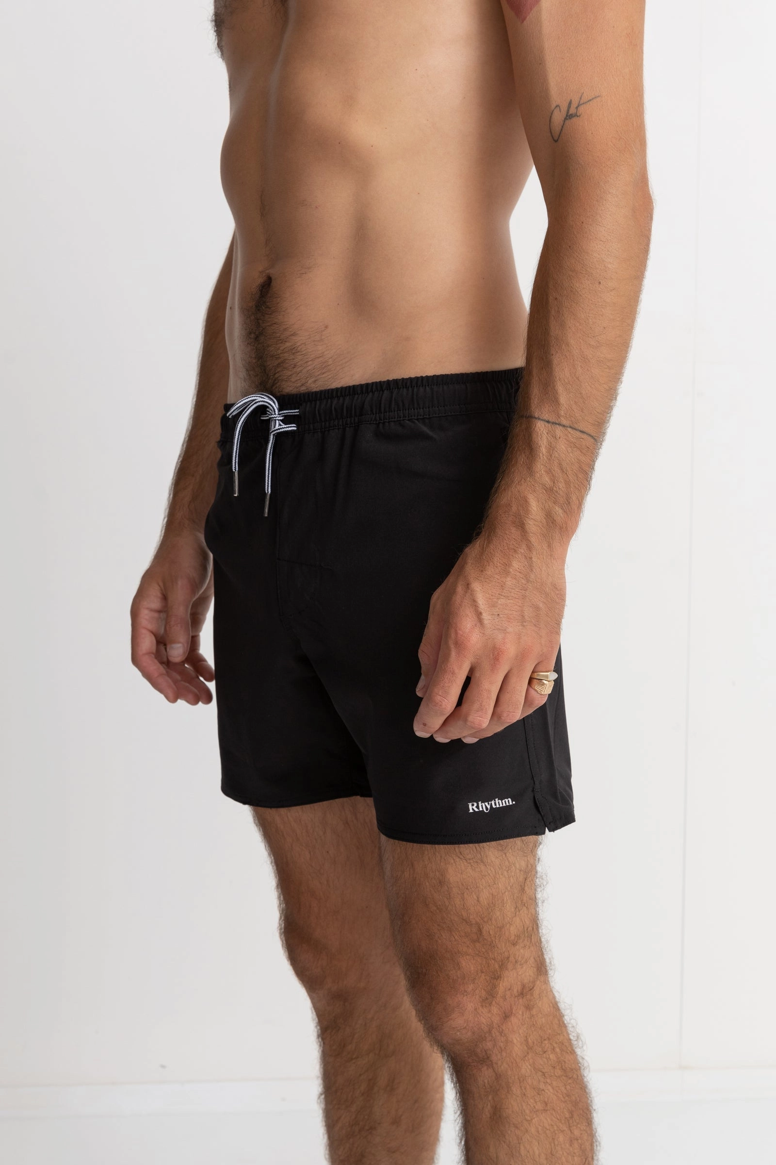 Classic Beach Short Black Zipper pockets