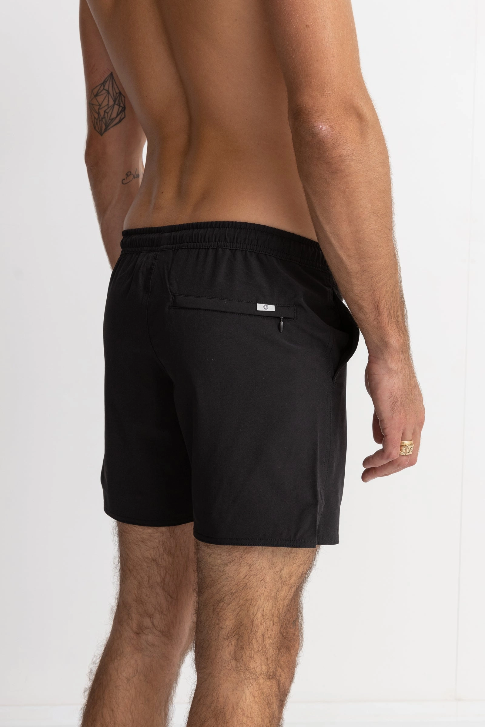Classic Beach Short Black hip look Quick Dry Wear Fit