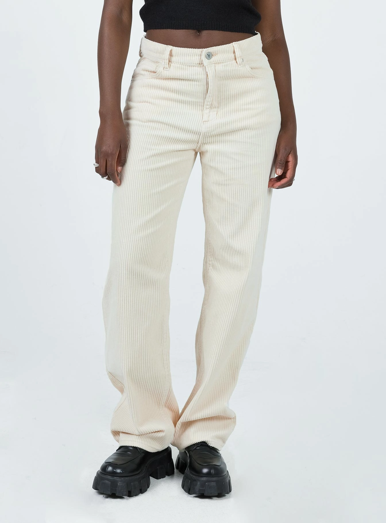 Customizable Fit Abrand Slouch Jean Real Love Cord Cream