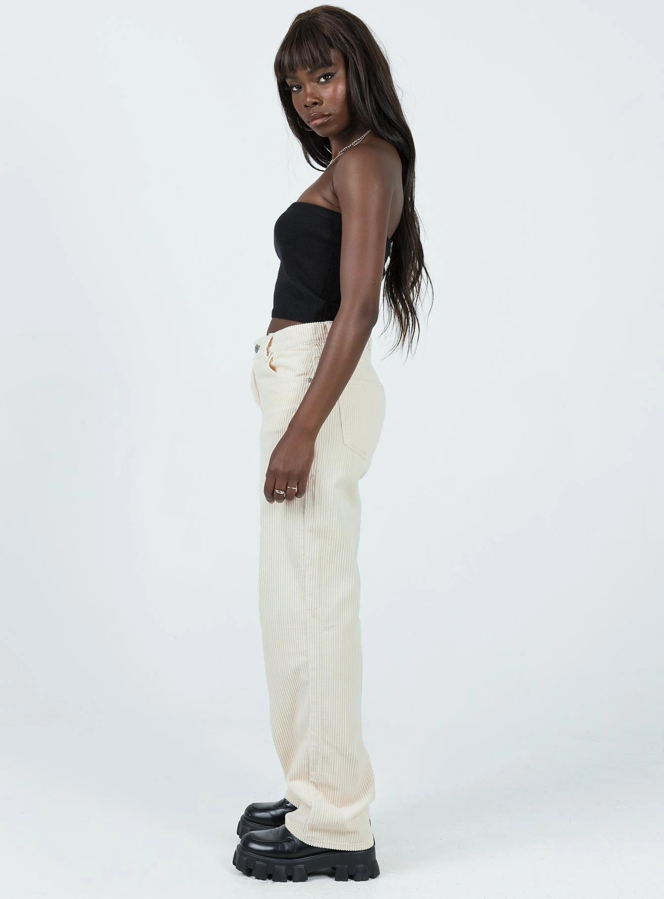 Abrand Slouch Jean Real Love Cord Cream Smart Casual