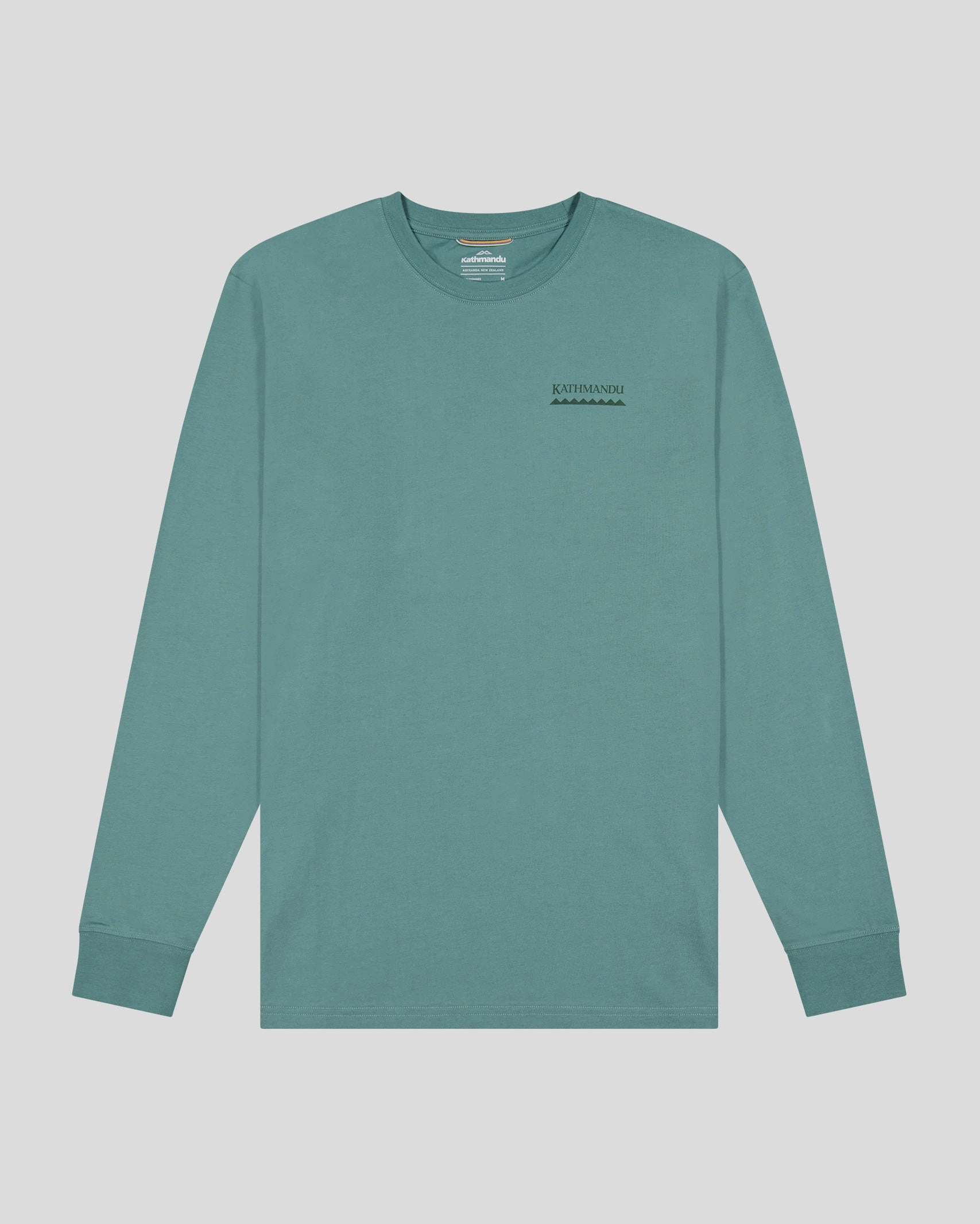 Men's Heritage Logo Organic Cotton L/S Tee - Light Forest Comfort and Fit