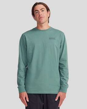 Men's Heritage Logo Organic Cotton L/S Tee - Light Forest Skin Friendly Lining Plus size clothing