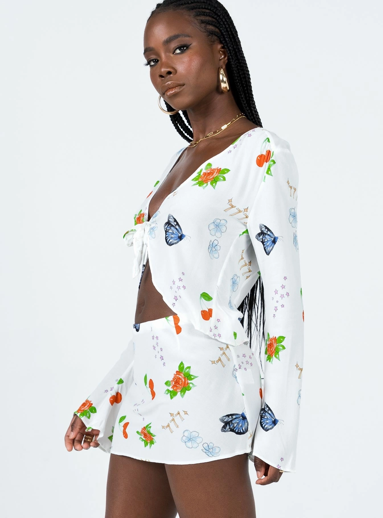 Relaxed Feel Drawn To You Mini Skirt Multi