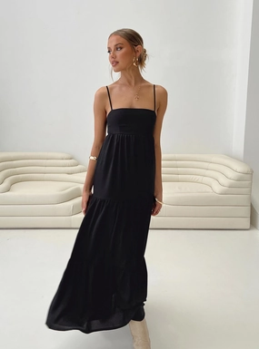 Relaxed Look Timeless Line Dunster Maxi Dress Black