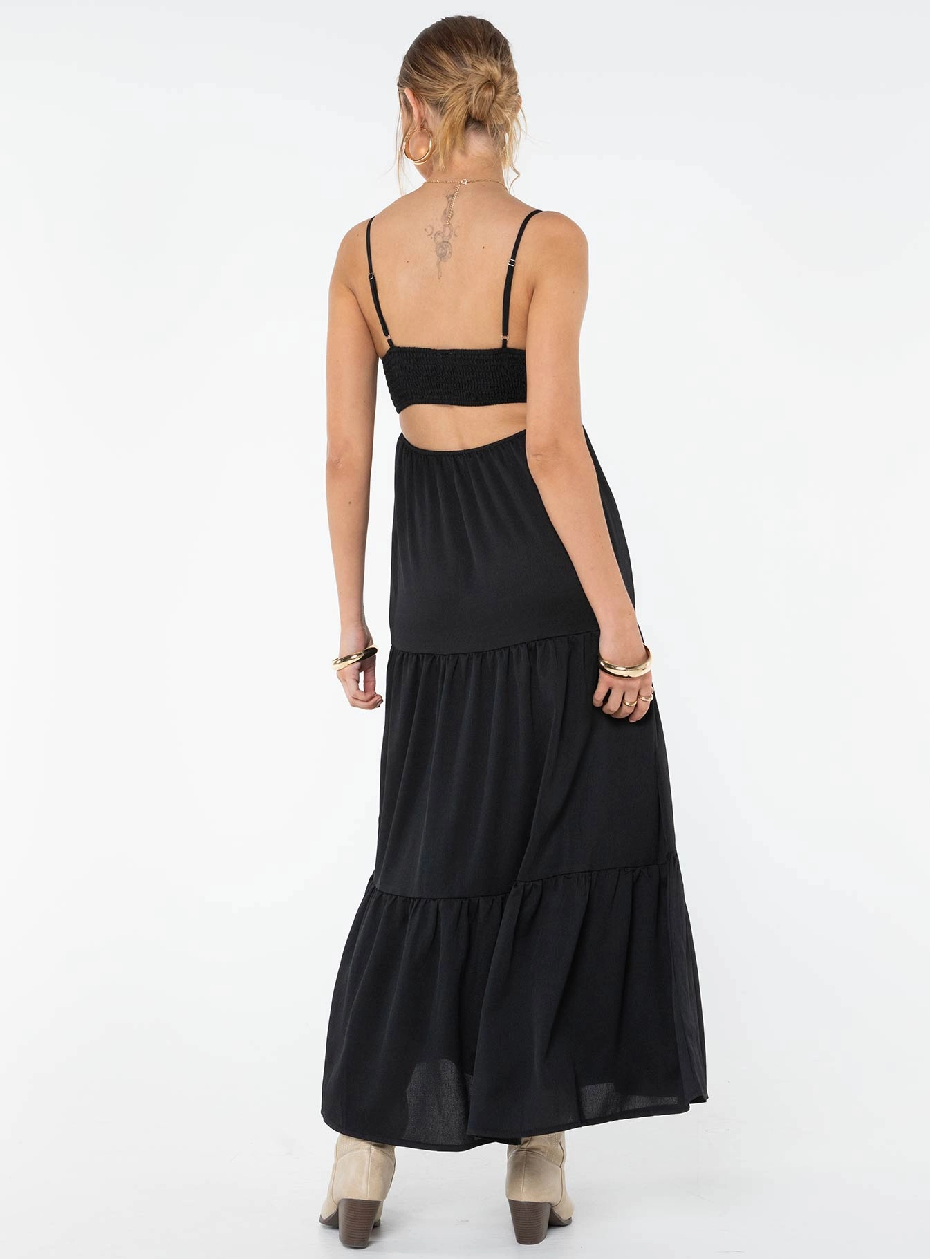 Vibrant Hue Dunster Maxi Dress Black
