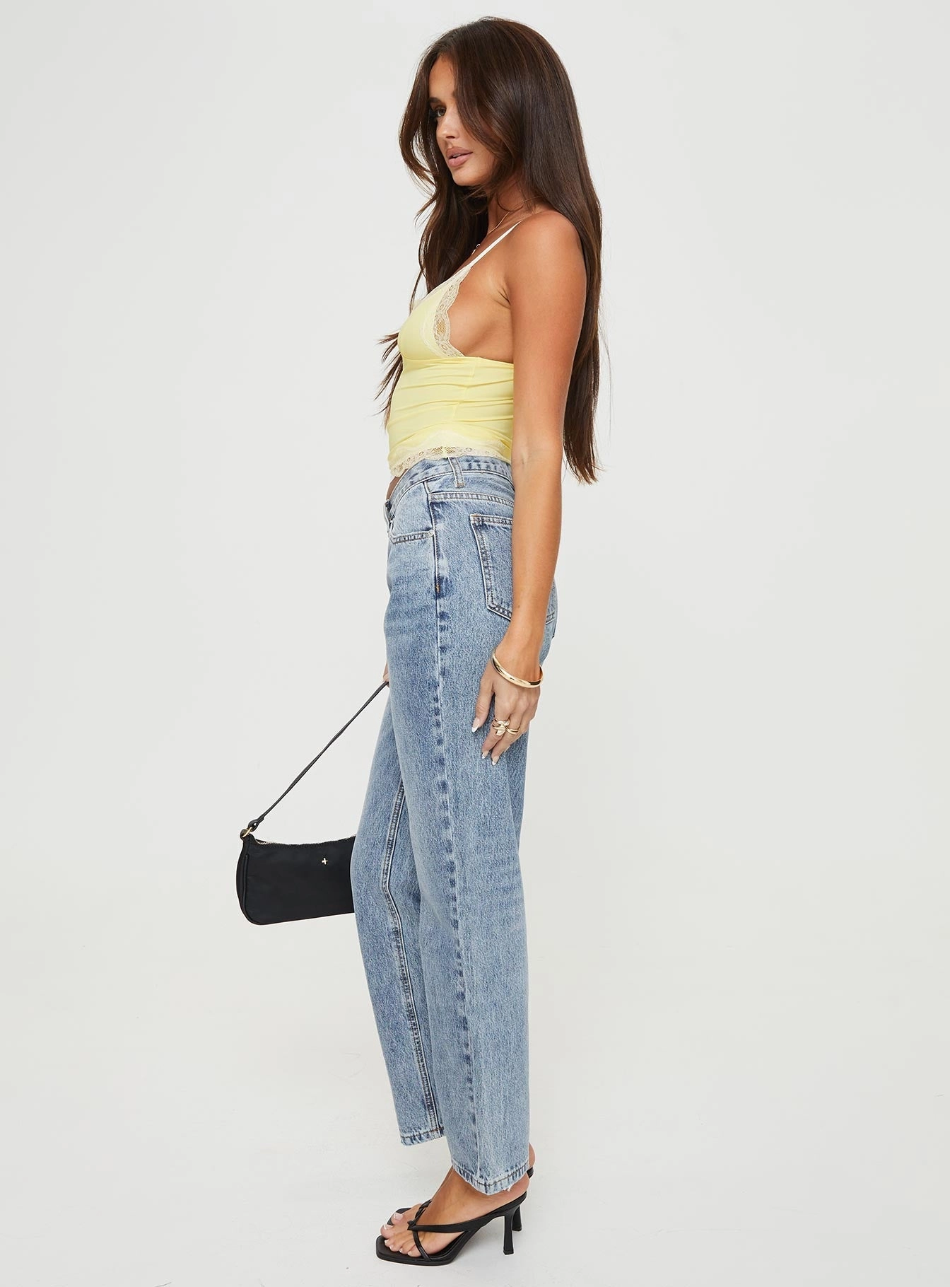 Holly Asymmetric Straight Leg Jean Vintage Mid Wash Reliable Outfit