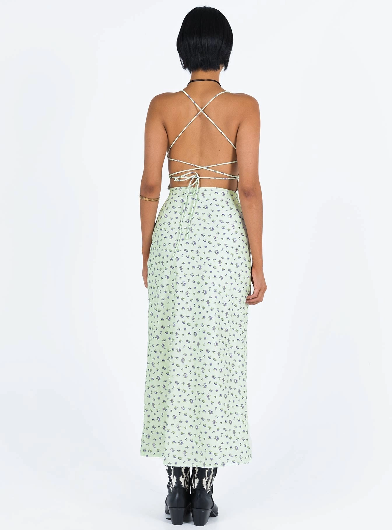 Malabar Maxi Dress Mint / Floral Cozy Layers