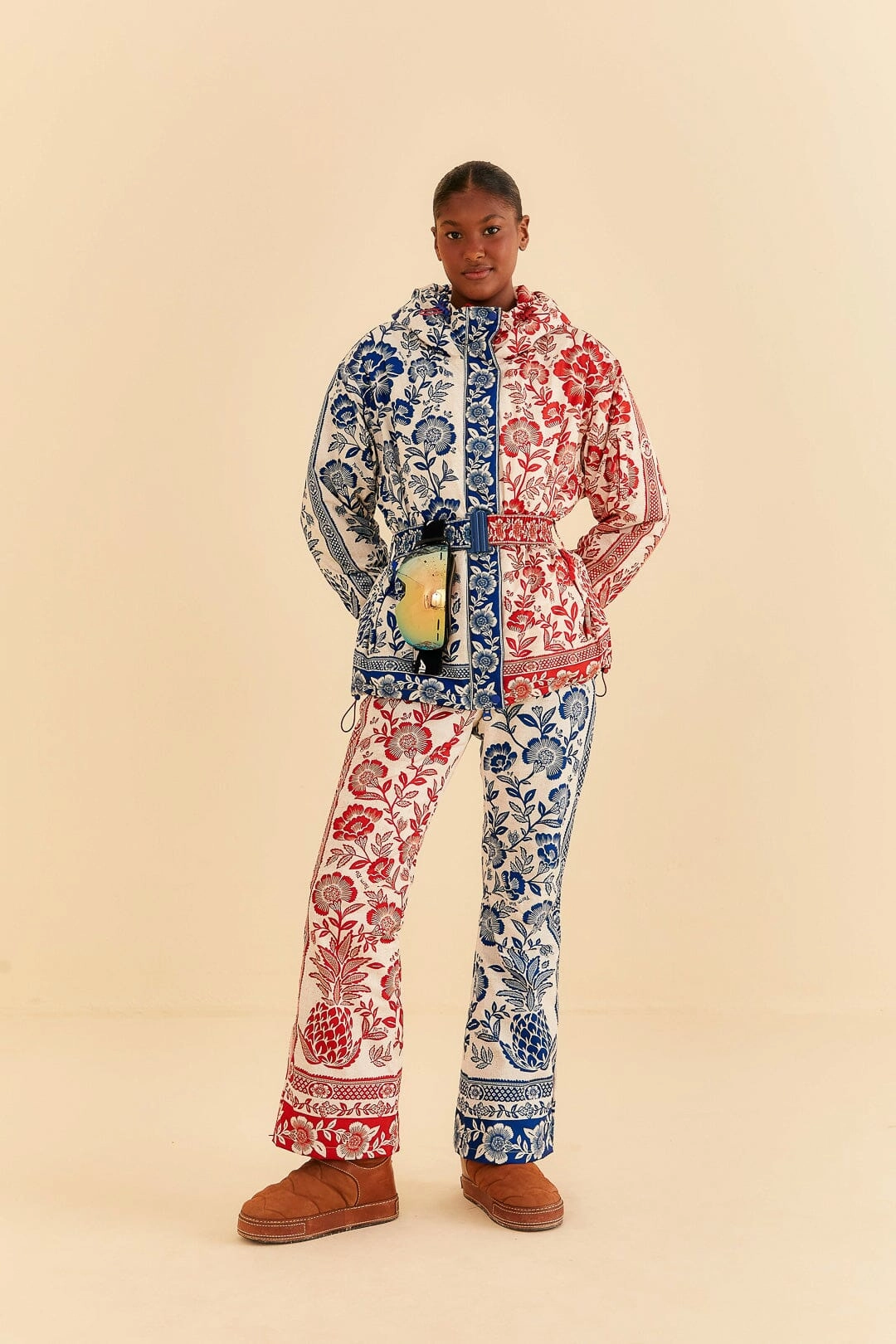 Anytime Outer Fit Mixed Pineapple Garden Ski Jacket