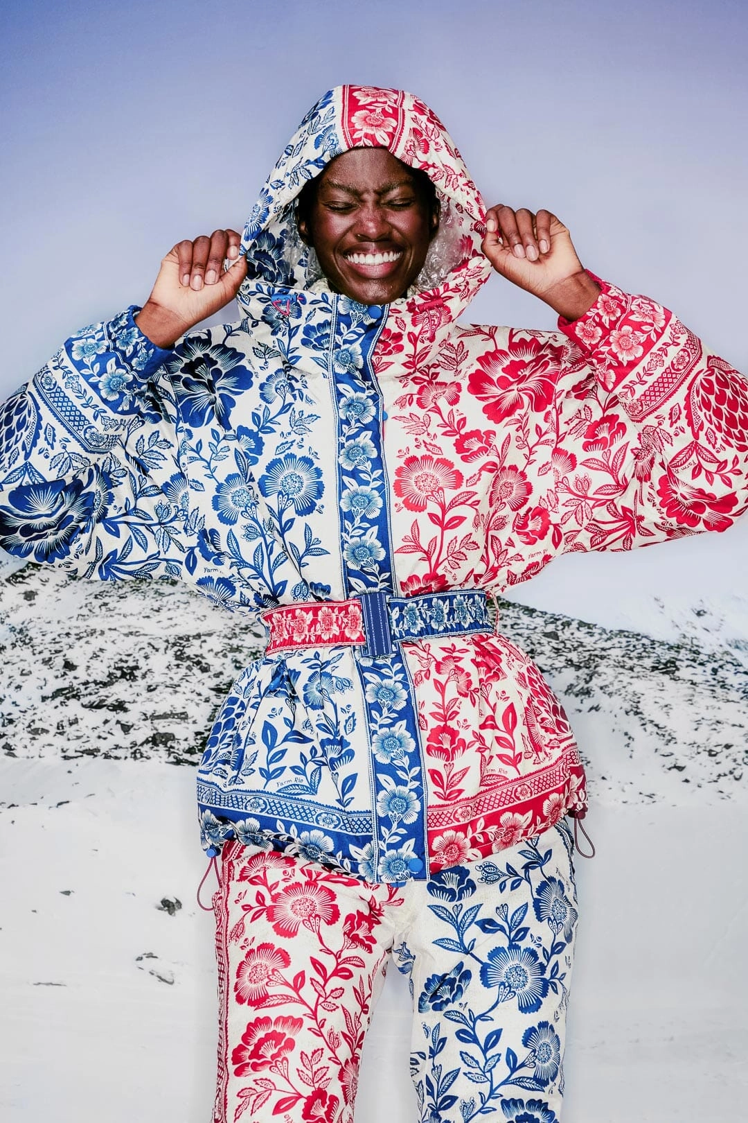 New Cut Mixed Pineapple Garden Ski Jacket