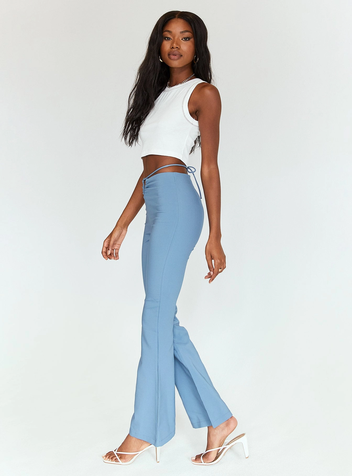 Lovey Pants Blue Soft Comfort Casual Chic