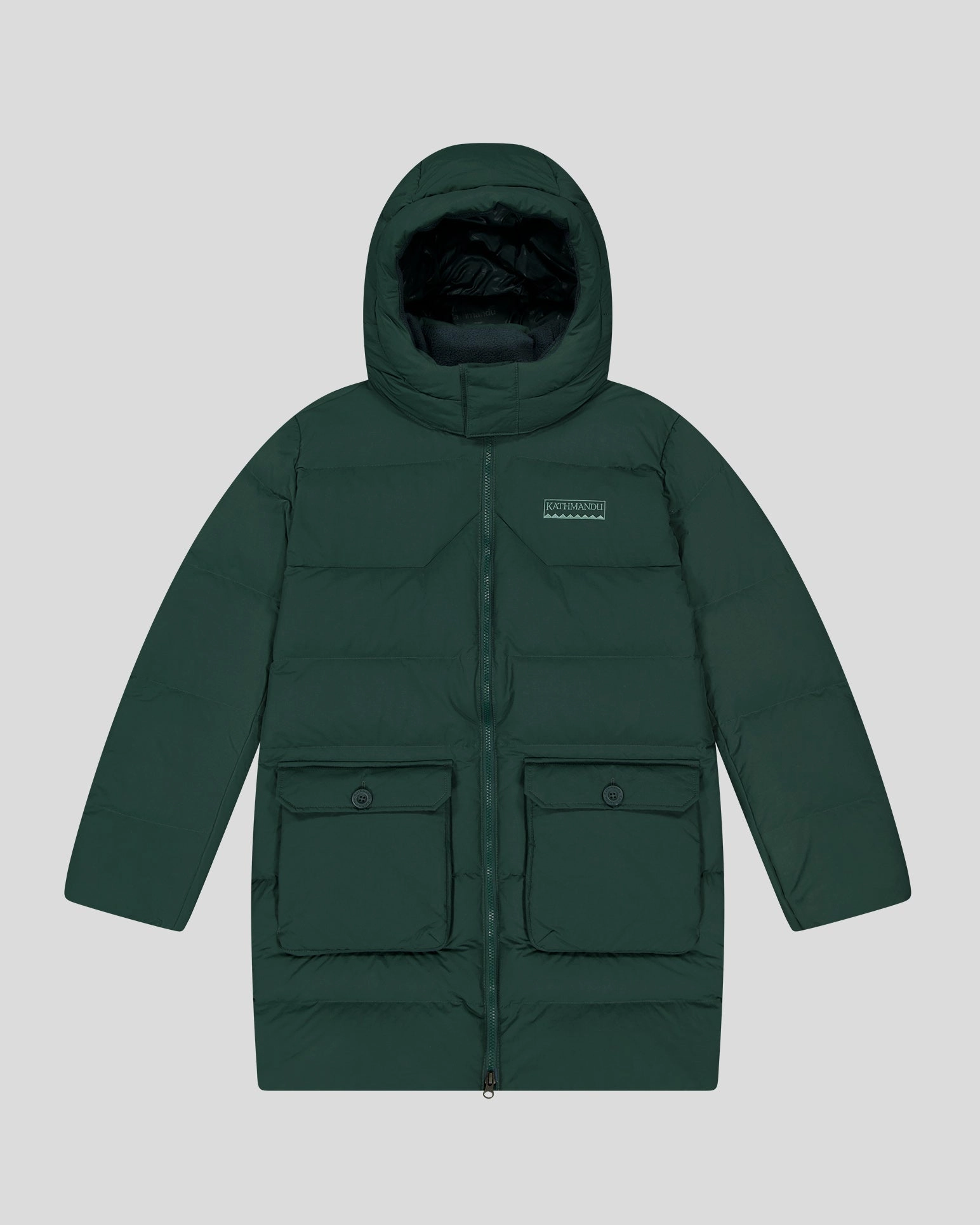 Women's Epiq Down Heritage Parka Jacket - Deep Forest Flexible Knit Articulated Ergonomic Fit