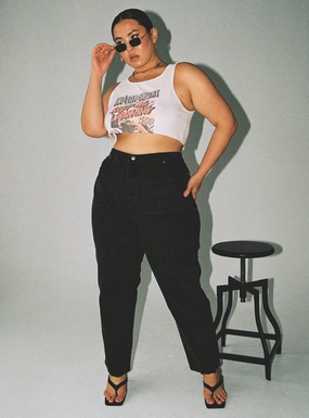 Timeless casual All Around Zaiden Straight Leg Jeans Black Denim Curve