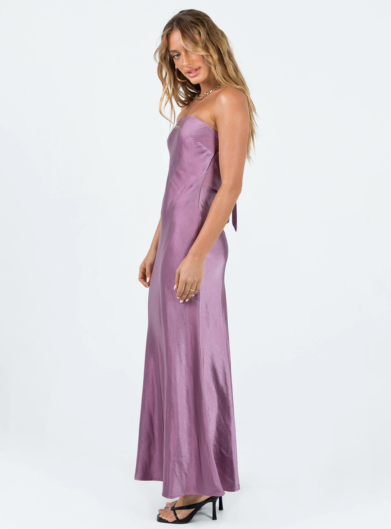 Haley Maxi Dress Mauve Tulle Flow Smart and Stylish