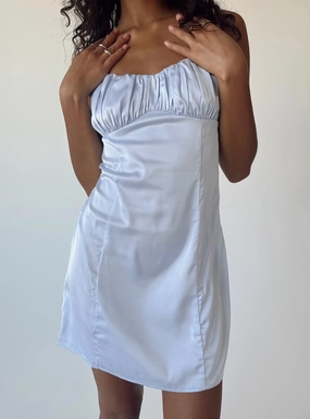 Zaxie Mini Dress Blue Casual Style