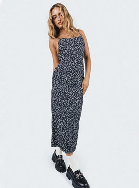 Calm Energy Arkana Maxi Dress Black Floral
