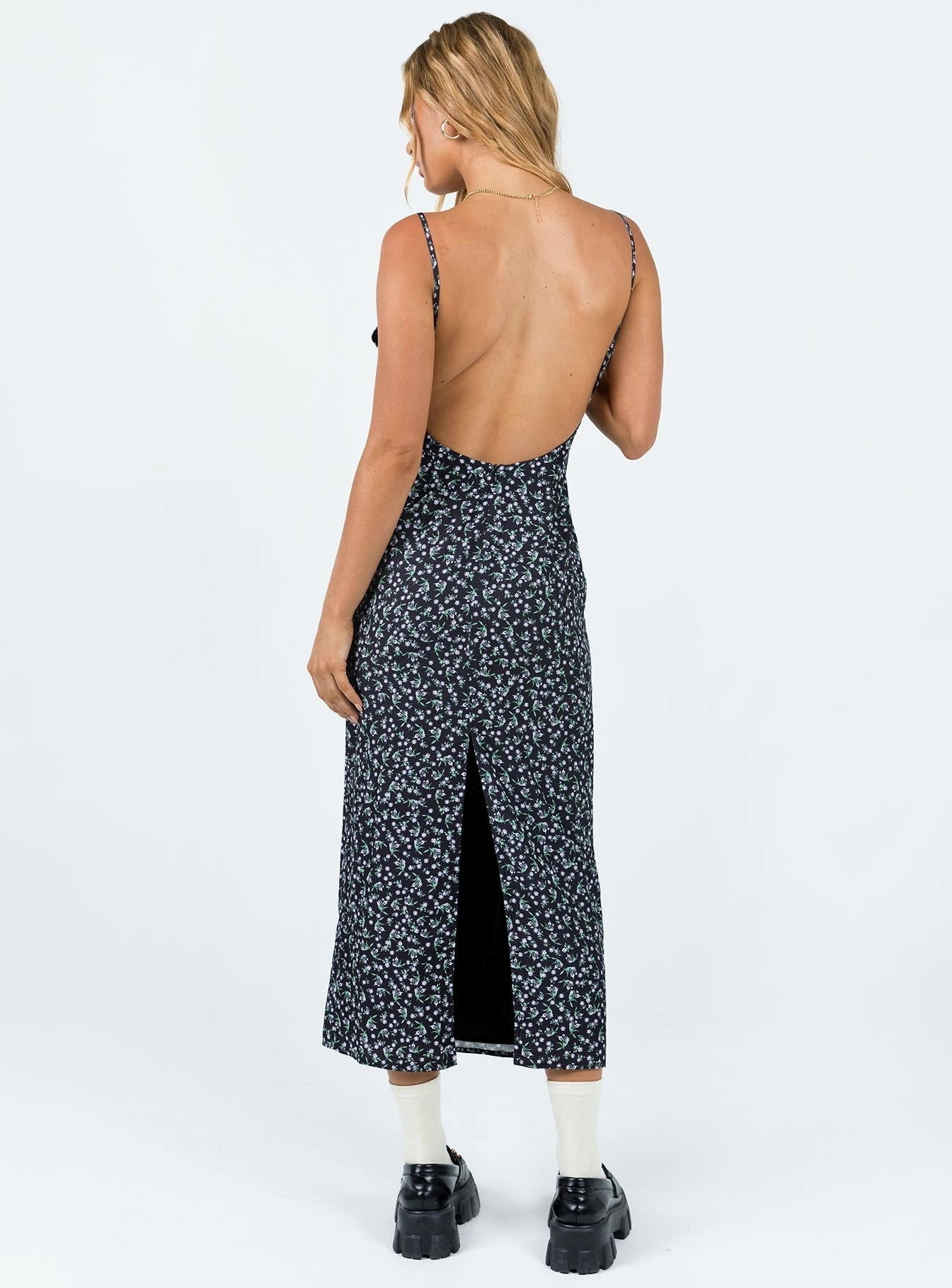 Arkana Maxi Dress Black Floral Modern Silhouette Chic formal attire