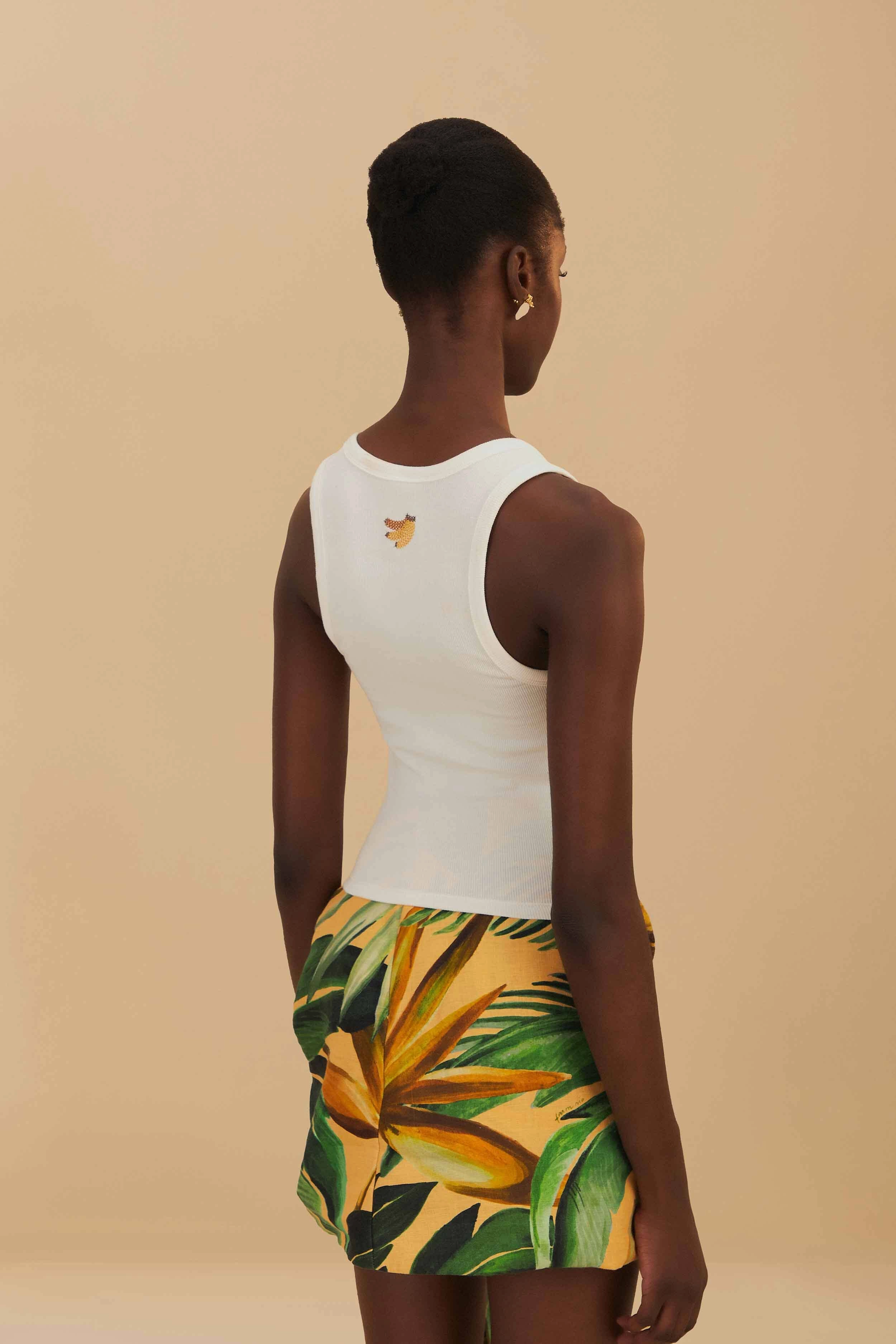 Casual Comfort Art Gallery Visit Yellow Bananart Side Bow Mini Skirt