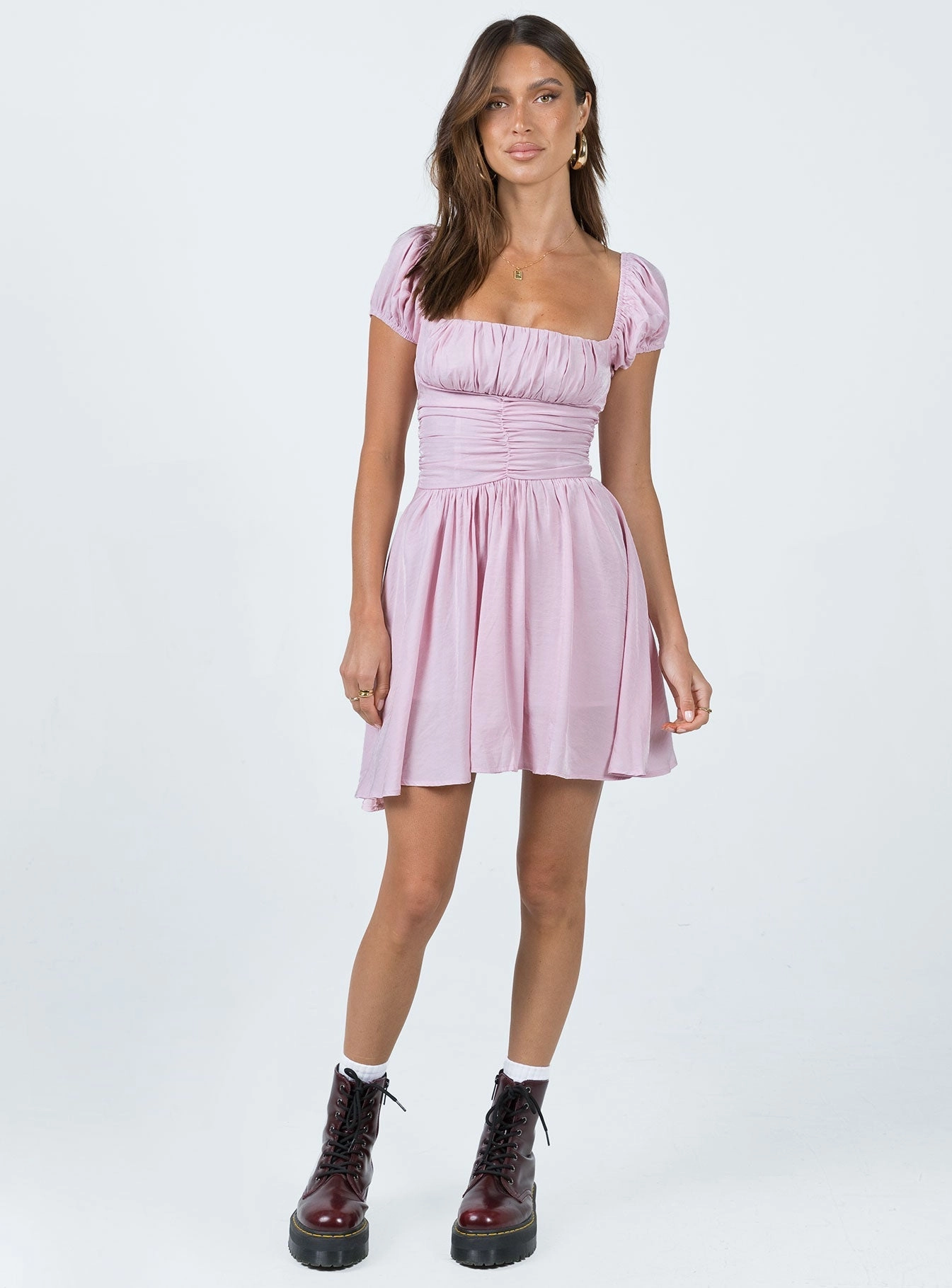 Petal Mini Dress Pink Lace Ease