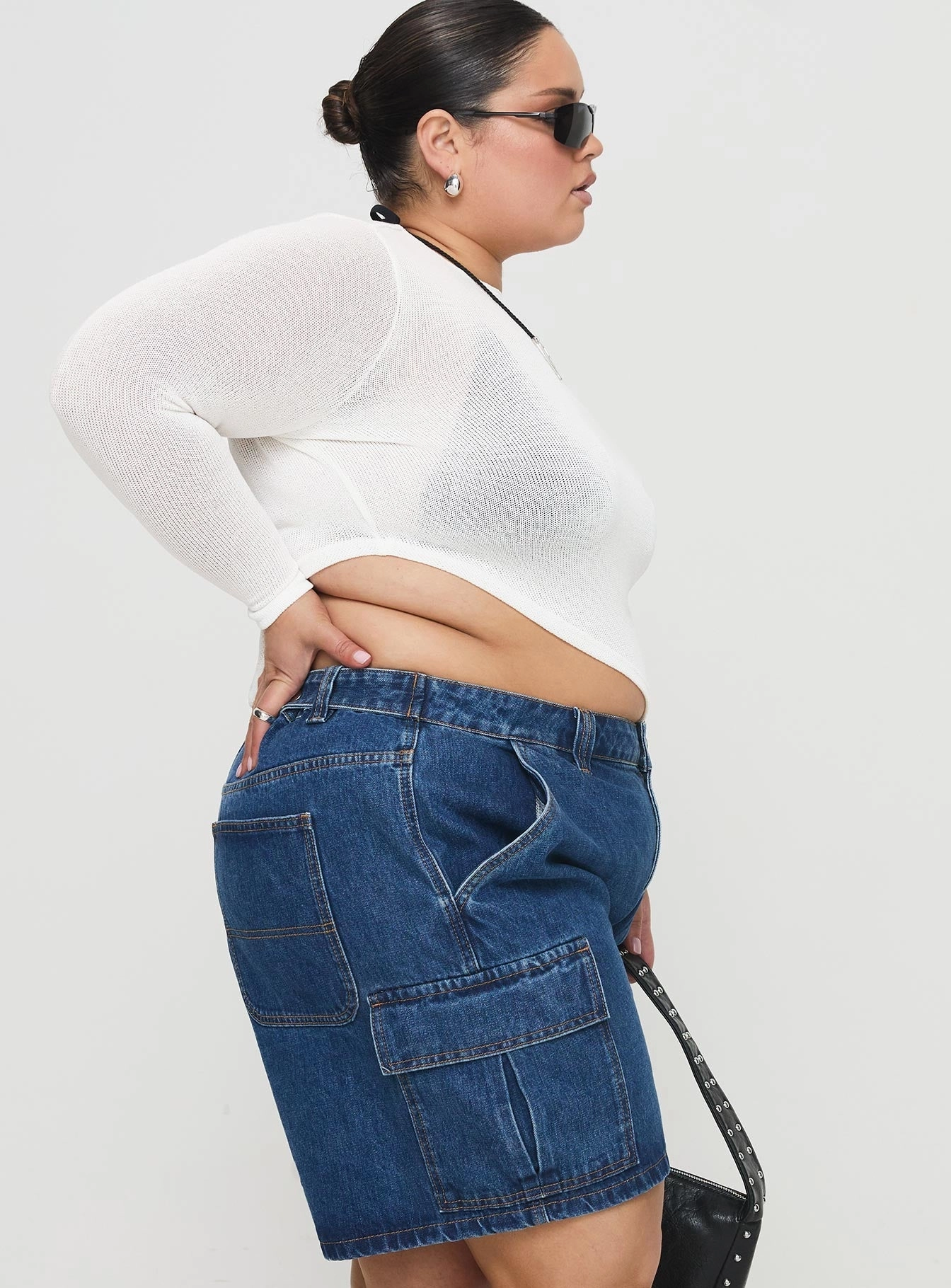 Movement Freedom Mika Carpenter Denim Shorts Mid Wash Curve