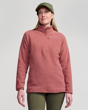 Layering Piece Comfy Knit Outfit Women's Ridge 100 Primaloft Pullover - Dark Clay