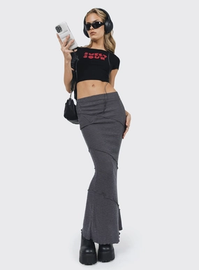 Convertible Length Pure Vibes Oscar Maxi Skirt Grey
