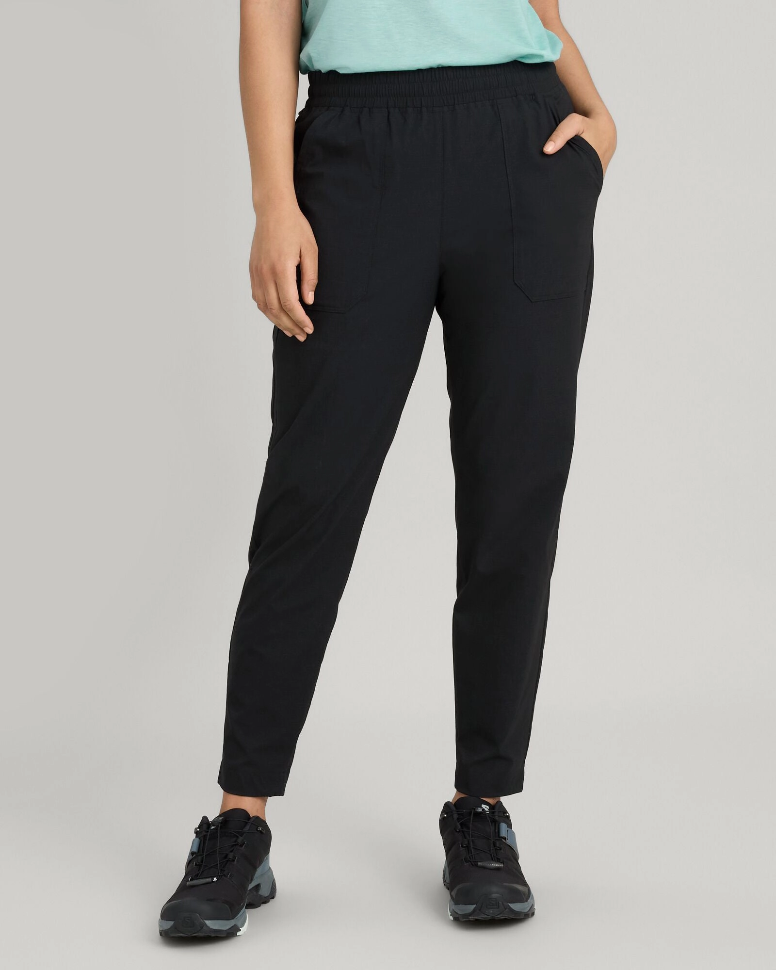 Neutral Shade High Stretch Fit Women's Miro Tapered Pants - Black