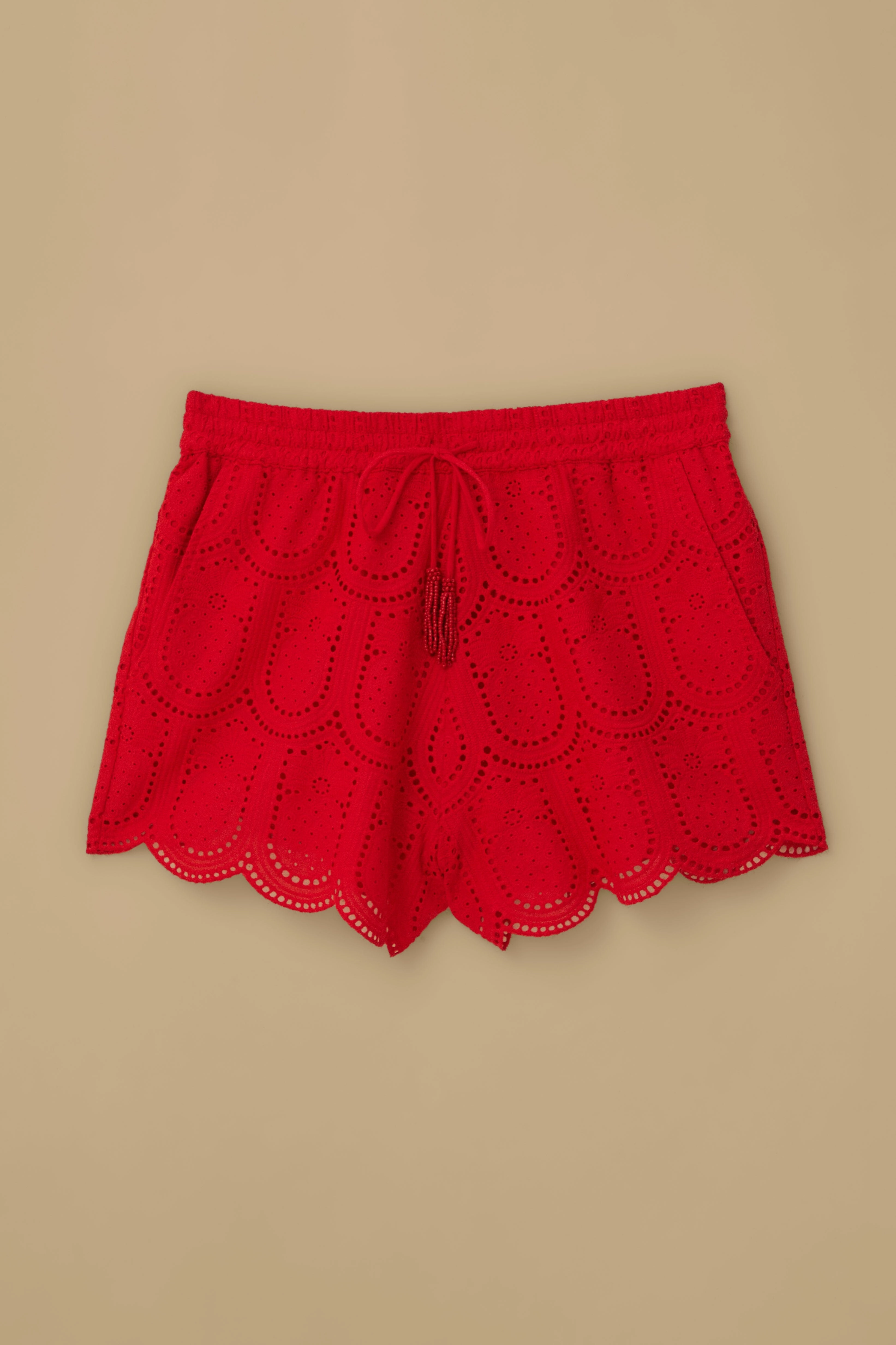 Chill Wear Red Pineapple Eyelet Shorts