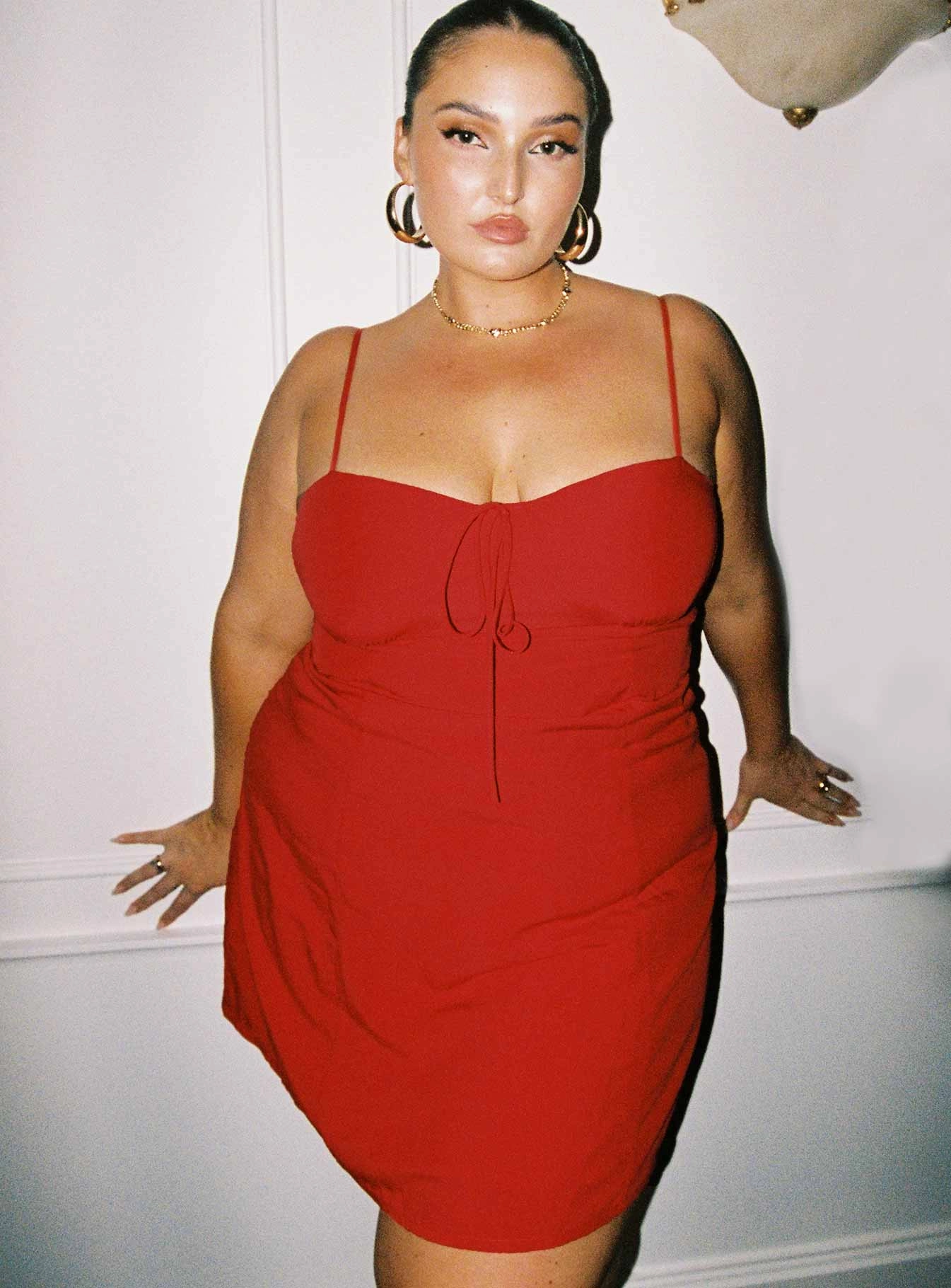 Dare Devil Mini Dress Red Curve Weekend Favorite Office Wear