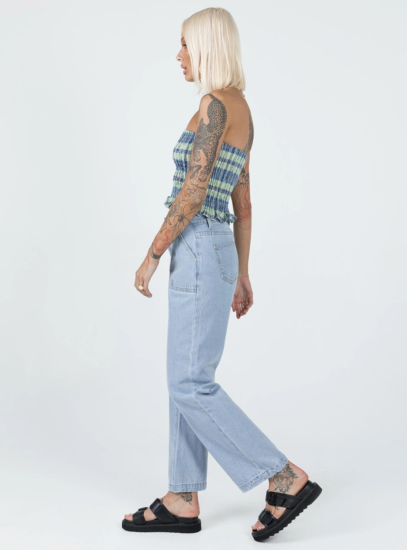 Effie Cargo Staight Leg Jean Denim Heavyweight Denim