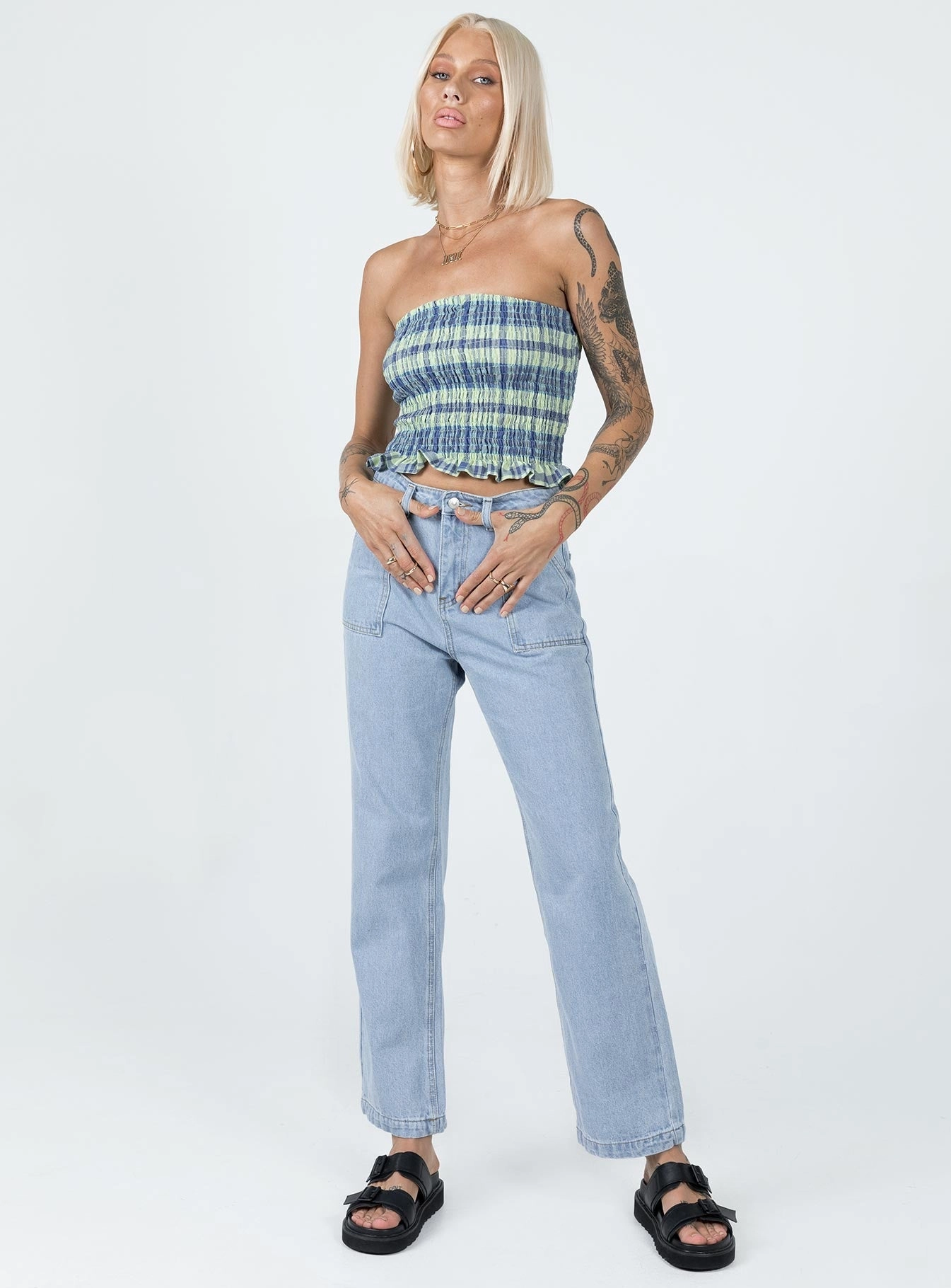Winter Warmth Professional Wear Effie Cargo Staight Leg Jean Denim