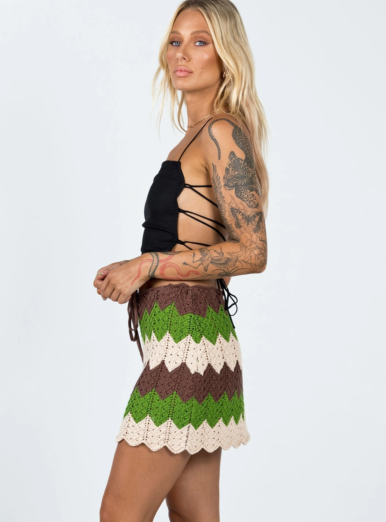 Pahoma Crochet Mini Skirt Multi Style Staple