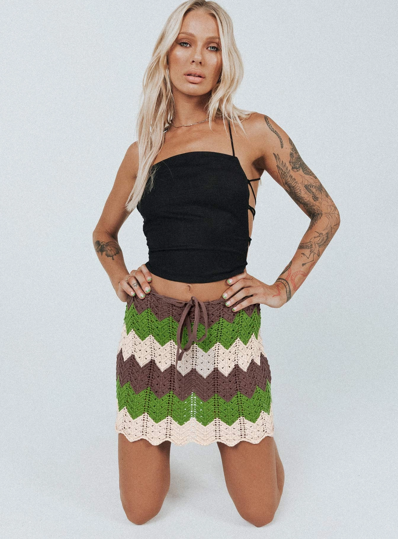 Pahoma Crochet Mini Skirt Multi Timeless Piece