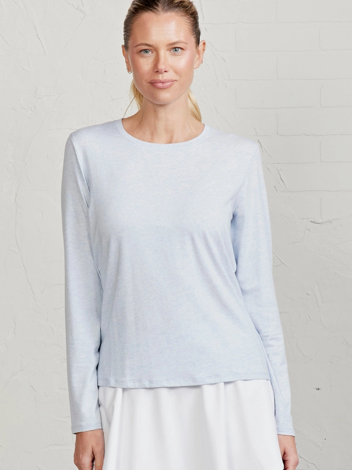 Rolled Hem Detailing DropShoulder All Day Long Sleeve T-Shirt