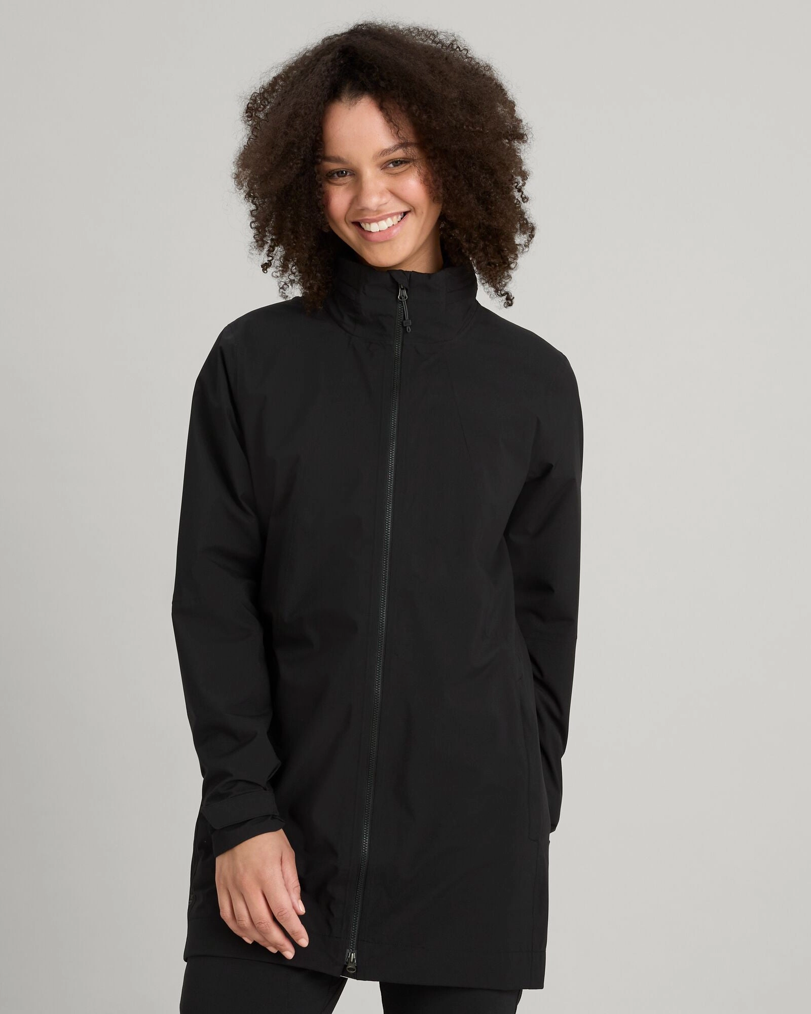 Clean Fit Design Odor Resistant Tech Women's Trailhead Stretch 2.5-layer Rain Parka - Black Stingray