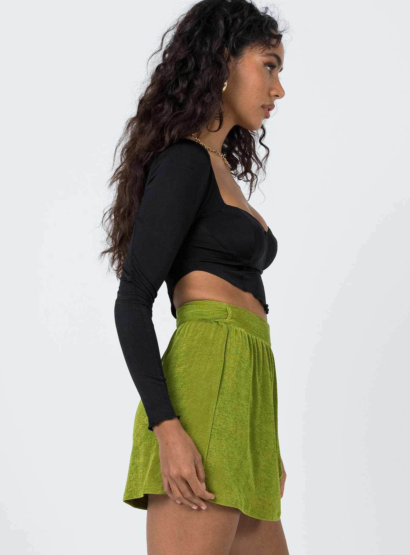 Eithan Mini Skirt Green Comfy Fit