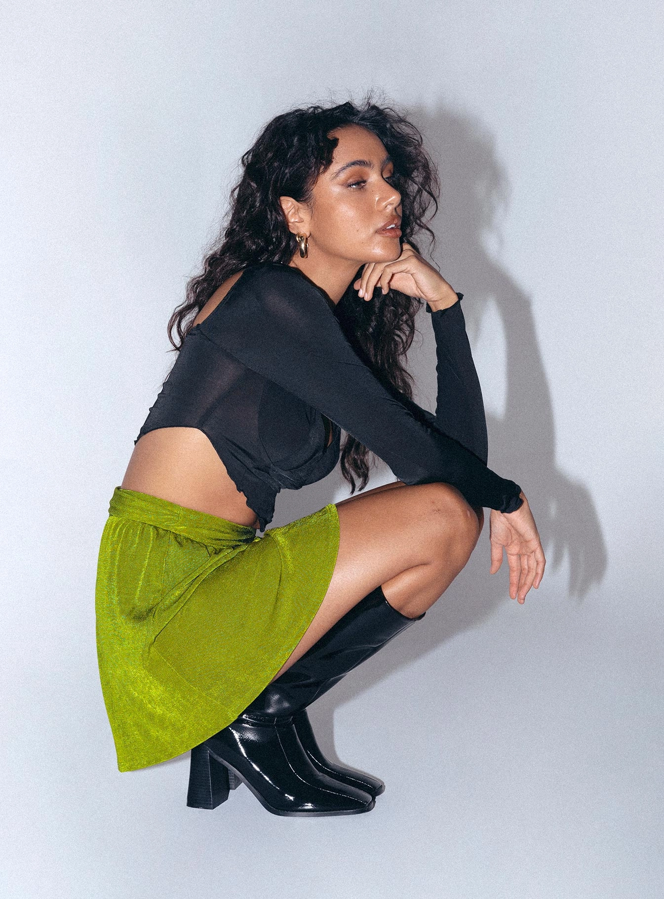 Eithan Mini Skirt Green Functional Fashion Easy Fit